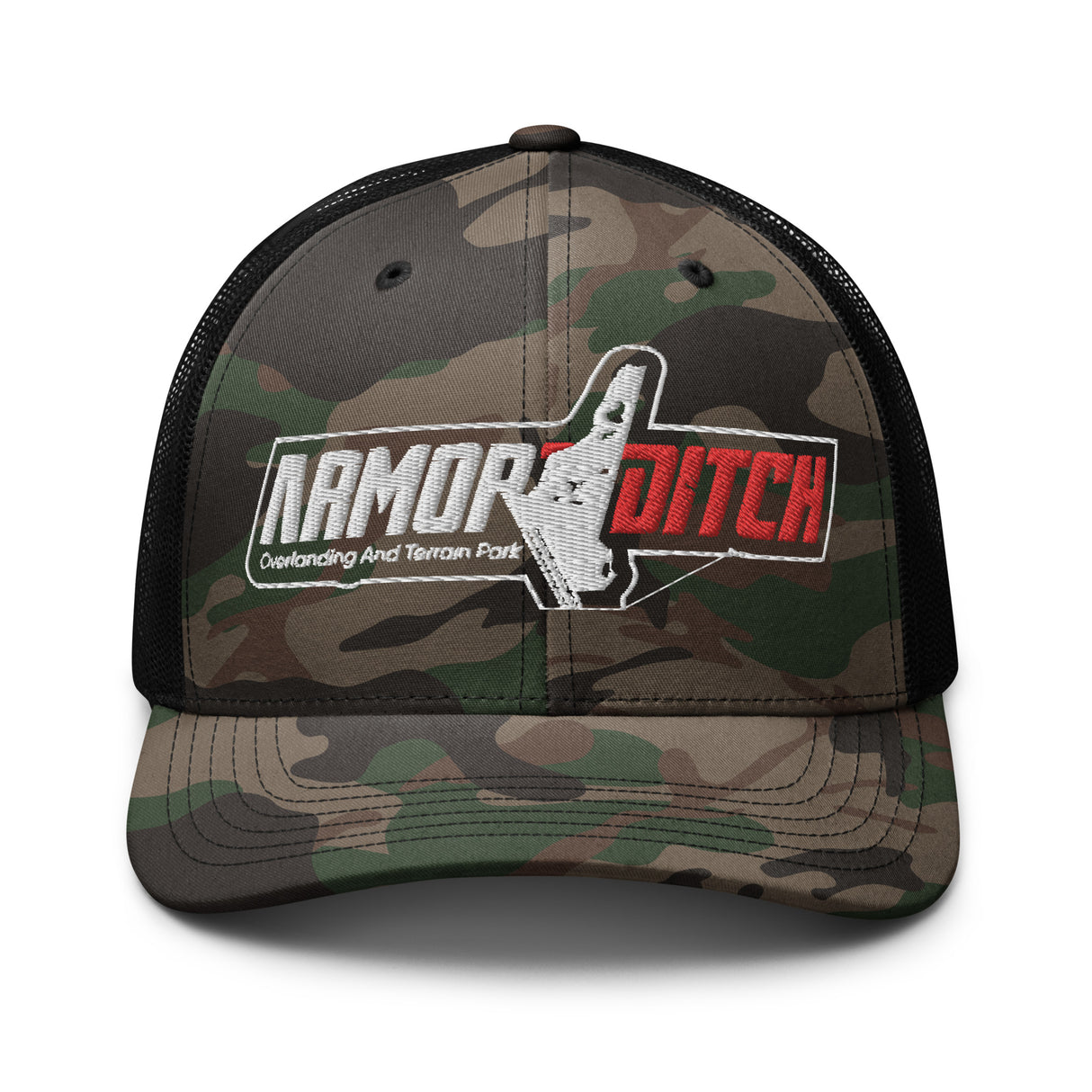 Armor Ditch Camouflage trucker hat