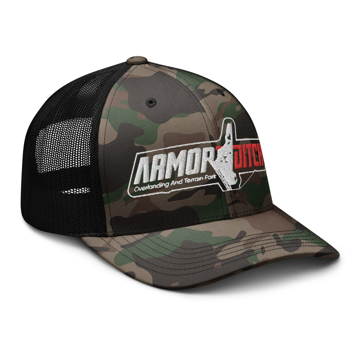 Armor Ditch Camouflage trucker hat