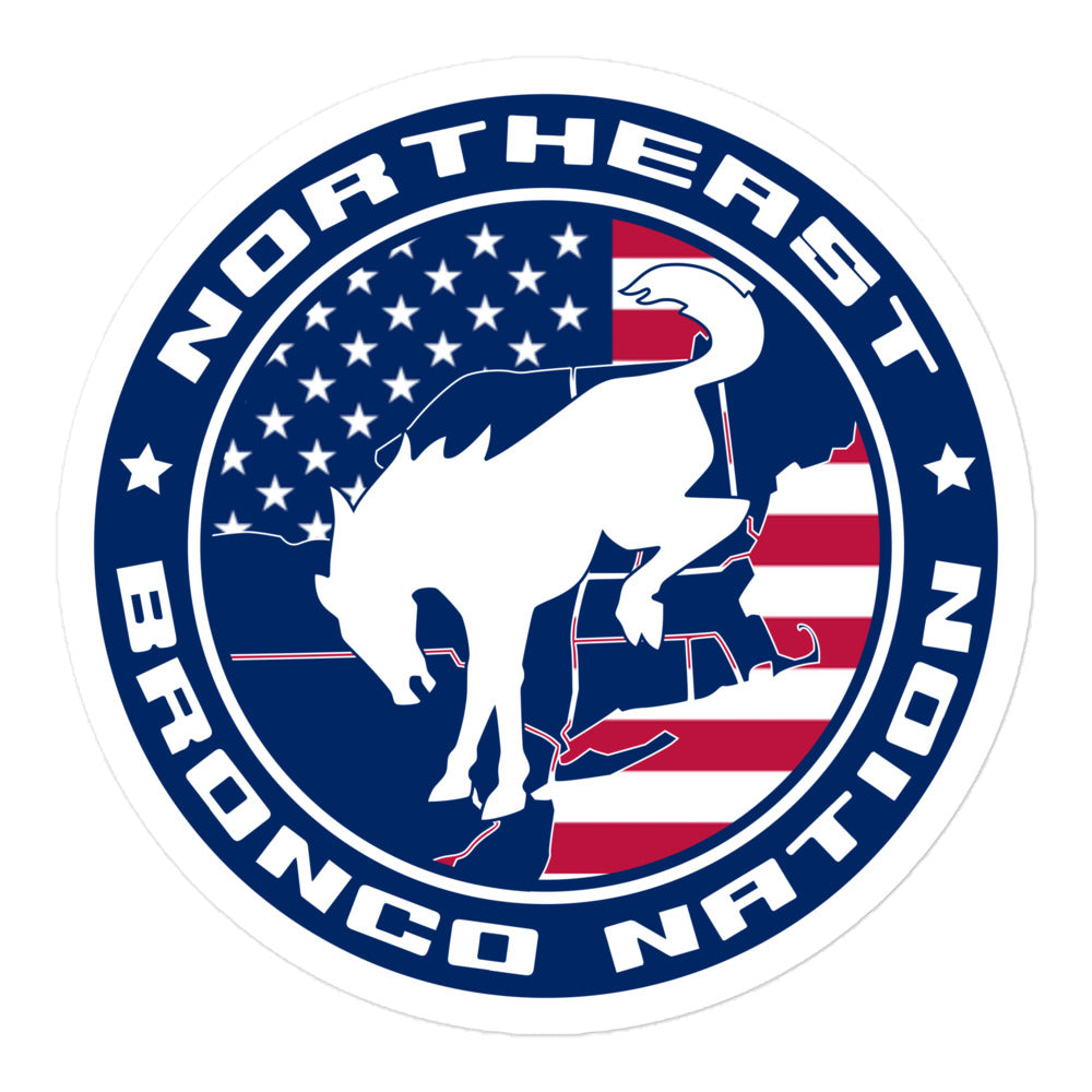 Northeast Bronco Nation Bubble-free stickers